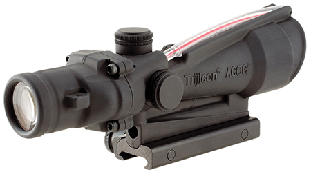Trijicon 100154 ACOG  Black Hardcoat Anodized 3.5x35mm Illuminated Red Horseshoe .308/7.62 BDC Reticle