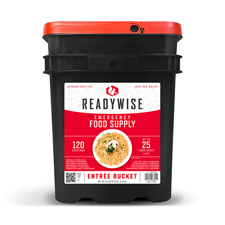 ReadyWise RW01120 Grab N Go Bucket Freeze Dried Entrees 120 Servings Per Bucket