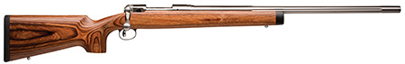 Savage Arms 01269 12 BVSS Full Size 223 Rem 4+1 26" Stainless Heavy Fluted Barrel, Matte Stainless Steel Receiver Drilled  &  Tapped ,Satin Brown Fixed Laminate Stock, Right Hand