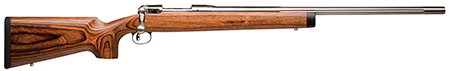 Savage Arms 01270 12 BVSS Full Size 22-250 Rem 4+1 26" Stainless Heavy Fluted Barrel, Matte Stainless Steel Receiver Drilled  &  Tapped ,Satin Brown Fixed Laminate Stock, Right Hand