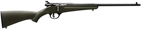 Savage Arms 13790 Rascal  Youth 22 LR 1rd 16.13" Matte Black Sporter Barrel, Matte Black Carbon Steel Receiver, Green Fixed Synthetic Stock, Right Hand