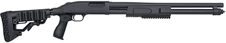 Mossberg 51672 590 FLEX Tactical 12 Gauge 8+1 3" 20" Barrel, Dual Extractors, Blued Metal Finish,  FLEX Locking System 6 Position Adjustable Stock, Forend  &  Recoil Pad