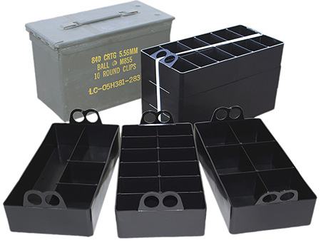 MTM Case-Gard ACO Ammo Can Organizer Insert  Black Polypropylene