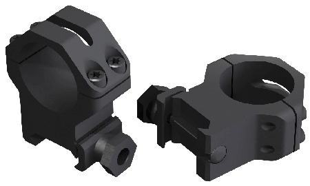 Weaver Mounts 48362 Four-Hole Skeleton Rings  Matte Black 1" Extra High