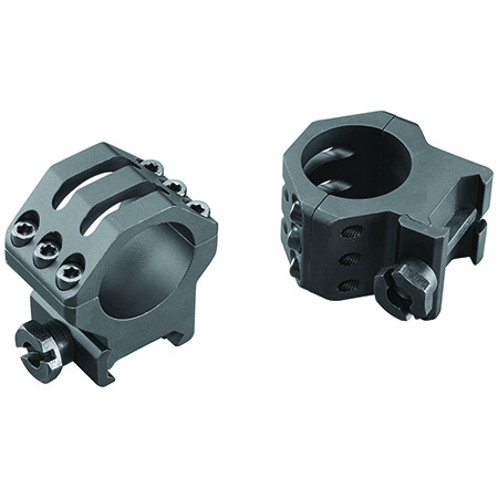 Weaver Mounts 99689 Six-Hole Picatinny Rings  Matte Black 1" High