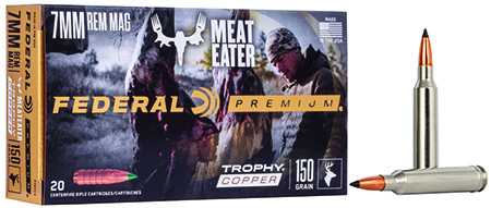 Federal P7RTC3 Premium  7mmRemMag 150gr Trophy Copper 20 Per Box/10 Case