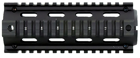 Aim Sports MT021 M4 Handguard 6" Carbine Style Made of Aluminum with Black Anodized Finish  &  Quad Rail