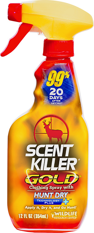 Wildlife Research 1252 Scent Killer Gold  Odor Eliminator Odorless Scent 12 oz Trigger Spray