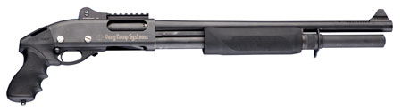 Hogue 08715 Tamer Pistol Grip  &  Forend Black Rubber with Finger Grooves, Polymer Forend for Remington 870