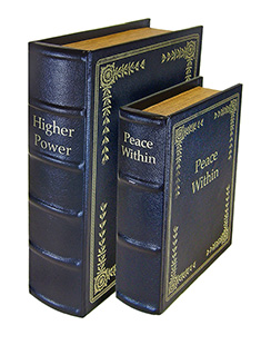Peace Keeper DB2BLK Diversion Book Set  Front Panel Entry Black Wood Holds 2 Handguns