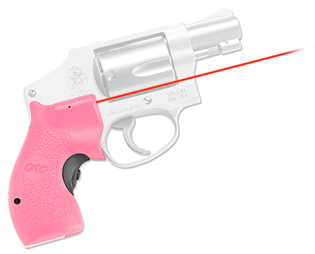 Crimson Trace 0134801 Lasergrips  Fits S&W J-Frame Round Butt, Red Laser 633nM Wavelength 5mW Output, Pink Polymer