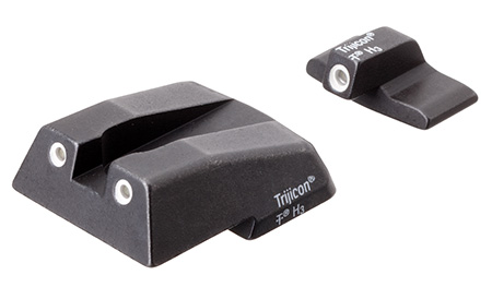 Trijicon 600282 Bright  &  Tough Night Sights  Green/Tritium White Outline Front Sight-Green/Tritium White Outline Rear Sight H & K .45C/P30/VP9