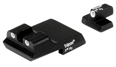 Trijicon 600437 Bright  &  Tough Night Sights  Green/Tritium White Outline Front Sight-Green/Tritium White Outline Rear Sight Smith  &  Wesson 1911