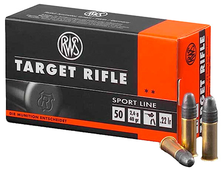 RWS/Umarex 2132478 Target Rifle Sport Line 22LR 40gr Lead Round Nose 50 Per Box/100 Case