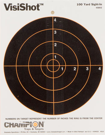 Champion Targets 45802 VisiShot  Hanging Paper Black/White 8" Bullseye 10 Pack