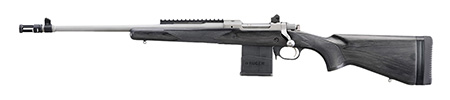 Ruger 6821 Scout  308 Win 10+1 18" Matte Stainless Steel Barrel, Matte Stainless Steel Receiver w/Picatinny Rail, Black Laminate Adj LOP Stock, Left Hand