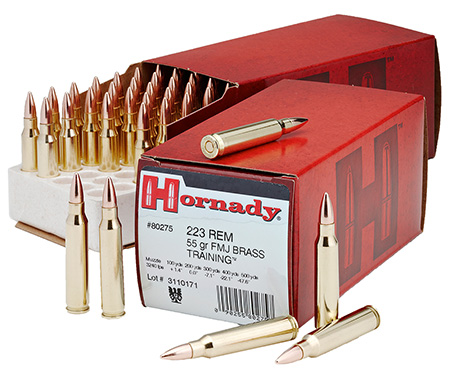 Hornady 80275 Custom  223Rem 55gr Full Metal Jacket Boat Tail 50 Per Box/10 Case
