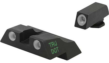 Meprolight USA 102263301 Tru-Dot Sight Set Green Tritium Front/Orange Tritium Rear/Black Frame, Compatible w/ Glock 26/27, Post/Dovetail Mount
