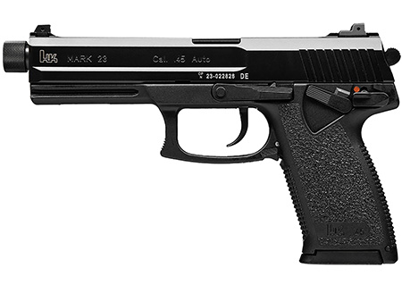 HK 81000080 Mark 23  45 ACP 10+1, 5.87"  Black Steel Threaded Barrel, Serrated Steel Slide, Polymer Frame, Black Polymer Grip, Ambidextrous