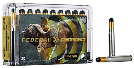 Federal P9362WH Premium Safari Cape-Shok 9.3mmx62Mauser 286gr Woodleigh Hydro Solid 20 Per Box/10 Case