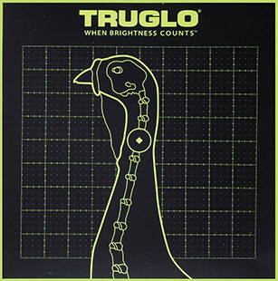 TruGlo TG12A6 Tru-See Turkey Target Self-Adhesive Heavy Paper Black/Green 12"x12" 6 Pack