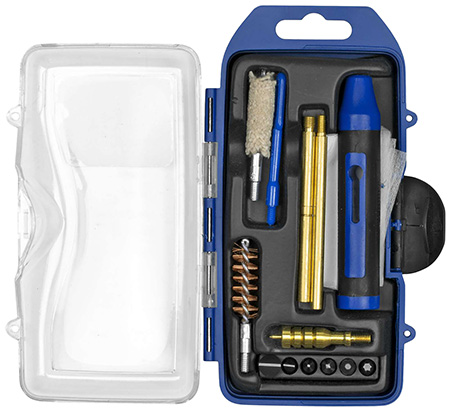 DAC GM40P GunMaster Cleaning Kit 40 Cal  &  10mm Pistol/14 Pieces Black/Blue