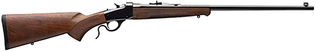 Winchester Repeating Arms 524100170 Model 1885 Low Wall Hunter Full Size 17 HMR 1rd 24" Brushed Polish Blued Octagon Barrel, Brushed Polish Blued Drilled  &  Tapped Steel Receiver, Satin Walnut Fixed Wo