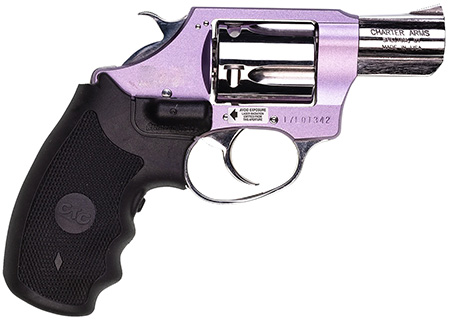 Charter Arms 53842 Undercover Lite Chic Lady Small 38 Special 5 Shot 2" High Polished Stainless Steel Barrel  &  Cylinder, Lavender Aluminum Frame w/Black Crimson Trace Laser Grip, Exposed Hammer
