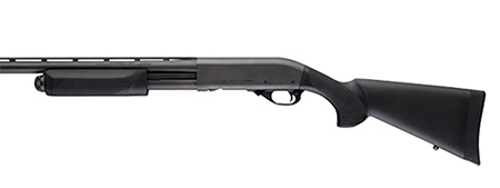 Hogue 08712 OverMolded Combo Kit Black Synthetic with Forend for Remington 870
