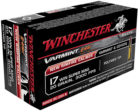 Winchester Ammo S17W20 Varmint HV  17WSM 20gr Polymer Tip 50 Per Box/10 Case