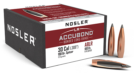 Nosler 58456 AccuBond Long Range 30Cal 190gr Spitzer Point 100/Box