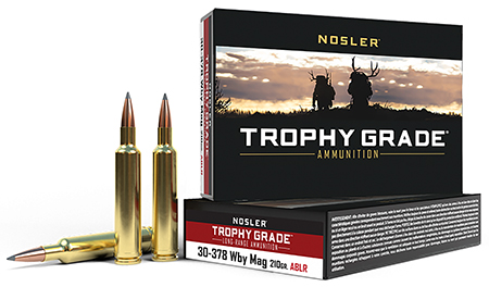 Nosler 60133 Trophy Grade Long-Range 30-378WthbyMag 210gr Nosler Spitzer AccuBond Long Range 20 Per Box/10 Case