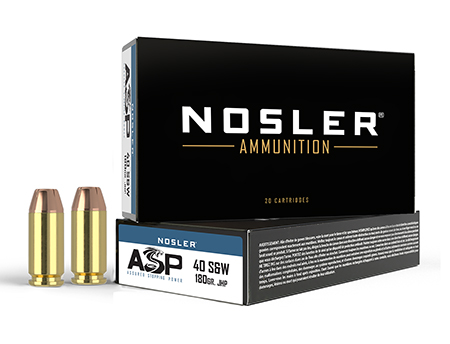 Nosler 51212 Assured Stopping Power Handgun 40S&W 180gr Jacketed Hollow Point 50 Per Box/10 Case
