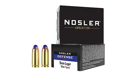 Nosler 37151 Defense Handgun 9mmLuger+P 124gr Bonded Performance Tipped 20 Per Box/10 Case