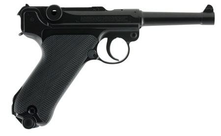 Umarex 2251800 Legends P.08  CO2 177 BB 21+1 4.60" Black Polymer Grips