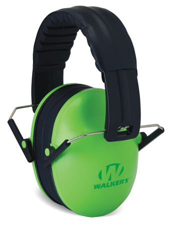 Walker's GWPFKDMLG Baby  &  Kids Folding Muff 23 dB Over the Head Lime Green/Black Polymer