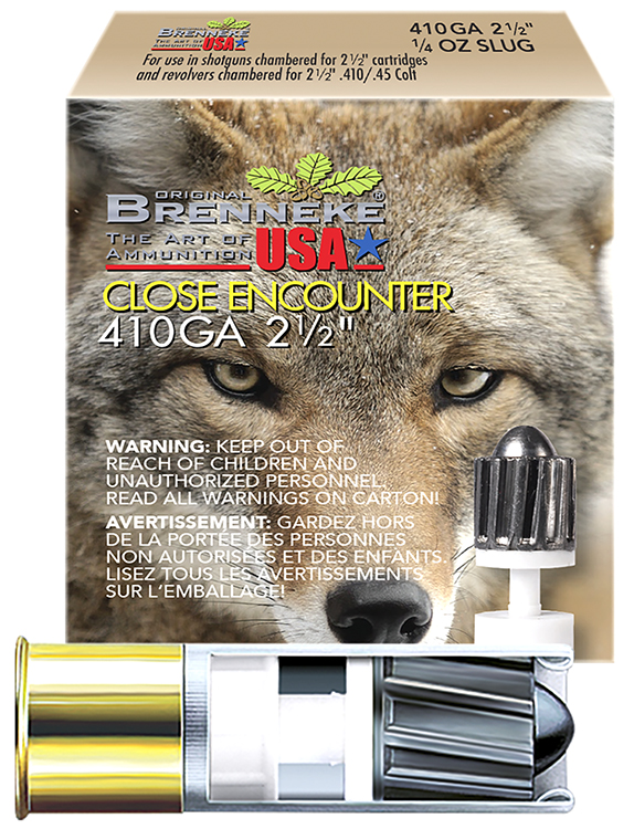 Brenneke SL4102CE Close Encounter Home Defense 410Gauge 2.50" 1/4oz Sabot Slug Shot 5 Per Box/90 Case