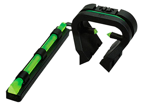 HiViz TT1001 Tri-Viz Turkey/Deer Sight Set  Black | Green Fiber Optic