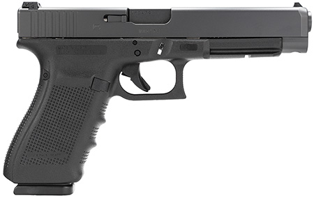 Glock PG4130101 G41 Gen4 Competition 45 ACP 10+1 5.31" Barrel, Black Frame  &  Slide, Finger Grooved Rough Texture Grip, Modular Backstrap, Reversible Mag. Catch, Safe Action Trigger