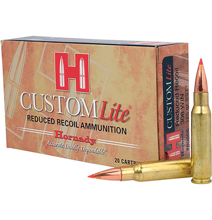 Hornady 80866 Custom Lite  308Win 125gr Super Shock Tip 20 Per Box/10 Case