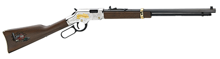 Henry H004AF Golden Boy American Farmer Tribute 22 Short, 22 Long or 22 LR Caliber with 16 LR/21 Short Capacity, 20" Blued Barrel, Nickel-Plated Metal Finish  &  American Walnut Stock Right Hand (Full S