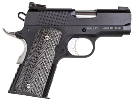Magnum Research DE1911U 1911U  45 ACP 6+1, 3" Black Steel Bull Barrel, Matte Black Serrated Carbon Steel Slide, Black Anodized Aluminum Frame w/Beavertail, Black/Gray G10 Grip, Grip Safety, Right Hand