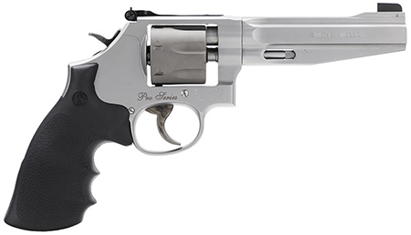 Smith  &  Wesson 178055 Model 986 Performance Center Pro  9mm Luger Stainless Steel 5" Precision Crown Barrel, 7rd  Titanium  Cylinder, Matte Silver Stainless Steel L-Frame, PC Mainspring