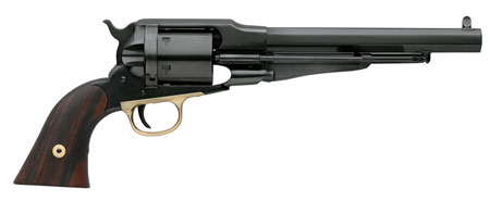 Taylors  &  Company 550773 Remington Conversion Uberti 38 Special 6 Shot 7.38" Blued Octagon Barrel, Cylinder  &  Steel Frame, Walnut Grip, Manual Safety, Exposed Hammer