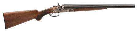 Taylors  &  Company 210114 Wyatt Earp Pedersoli Full Size 12 Gauge Break Open 3" 2rd 20" Blued Side By Side Barrel, Color Case Hardened Steel Receiver, Fixed Checkered Walnut Stock, Right Hand