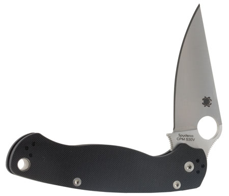 Spyderco C81GP2 Para Military 2  3.42" Folding Drop Point Plain CPM S45VN SS Blade Black G10 Handle Includes Pocket Clip