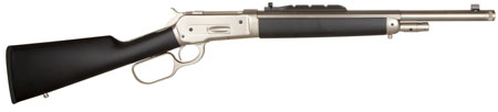 Taylors  &  Company 220090 1886 Ridge Runner Take Down 45-70 Gov Caliber with 4+1 Capacity, 18.50" Barrel, Matte Chrome Metal Finish  &  SoftTouch Black Synthetic Stock Right Hand (Full Size)