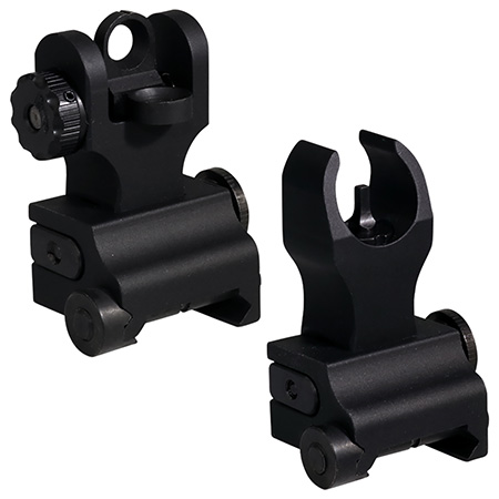 Samson QFHKA2PKG Quick Flip Folding Sights Front(HK)  &  Rear (A2)  Black Anodized for AR-15