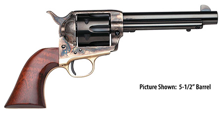Taylors  &  Company 550835 Ranch Hand  45 Colt (LC) Caliber with 4.75" Blued Finish Barrel, 6rd Capacity Blued Finish Cylinder, Color Case Hardened Finish Steel Frame  &  Walnut Grip