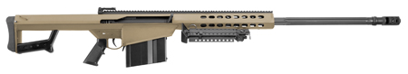 Barrett 14031 M82A1  50 BMG 10+1 29" Fluted Barrel,  Flat Dark Earth Cerakote Steel Receiver, M1913 Picatinny Acc. Rail, FDE Synthetic Stock w/Sorbothane Recoil Pad, Includes Hard Carry Case